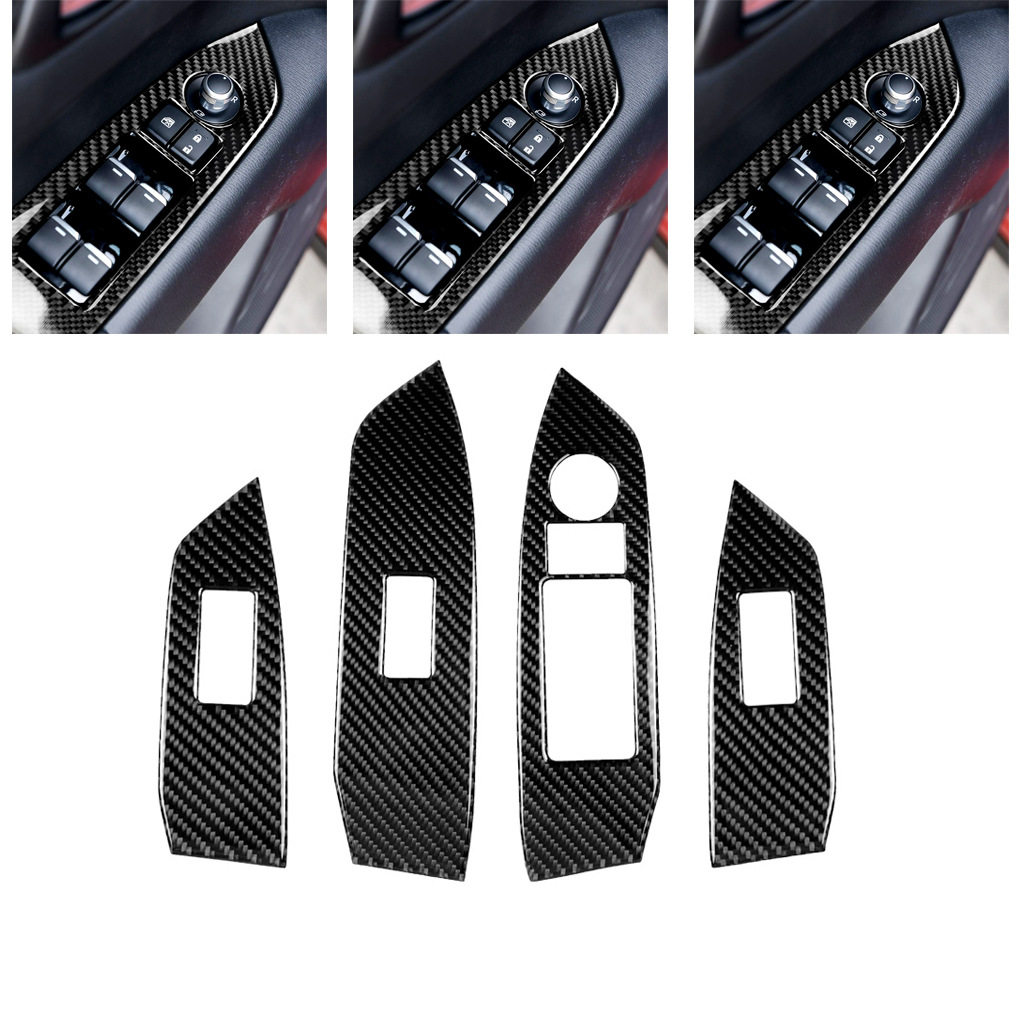 适用Mazda马自达CX-5内饰碳纤维车窗玻璃升降框面板拉手中控车门