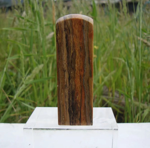 1519号3 10CM精品叶腊石木纹图纹石料印章章料金石篆刻书画章