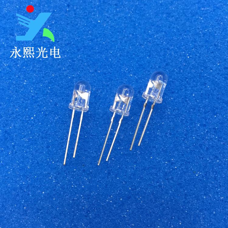 led发光二极管短脚5mm蜡烛黄色灯珠 f5蜡烛黄闪灯 黄光