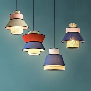 简约现代藤艺吊灯餐厅民宿吧台火锅店创意个性 灯具 吊灯榻榻米日式