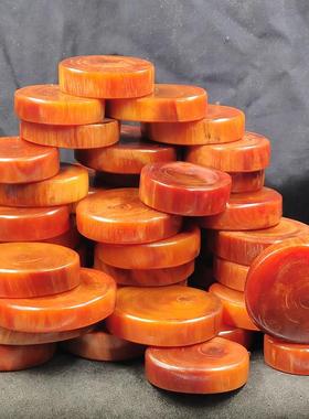 北沉香琥珀木文玩手把件东北松明子满油全透原木块手串家居摆件