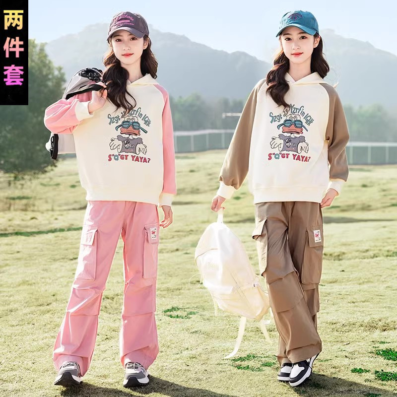 NK奥莱女童套装2025春秋新套装