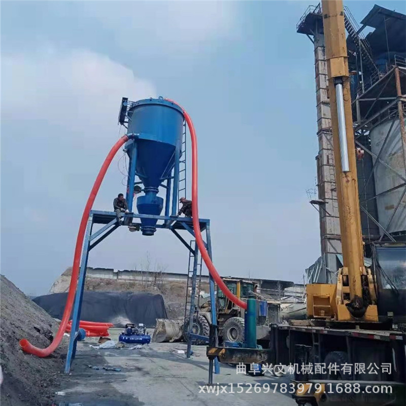 无尘港口集装箱粉煤灰卸车输送机 火车皮清箱底负压吸灰机