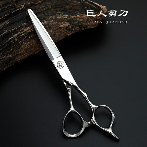 6.0寸440C手型柄美发平剪定制