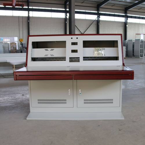 沧州安防自动化钢木琴式双联多联监控台操作台控制台生产厂家