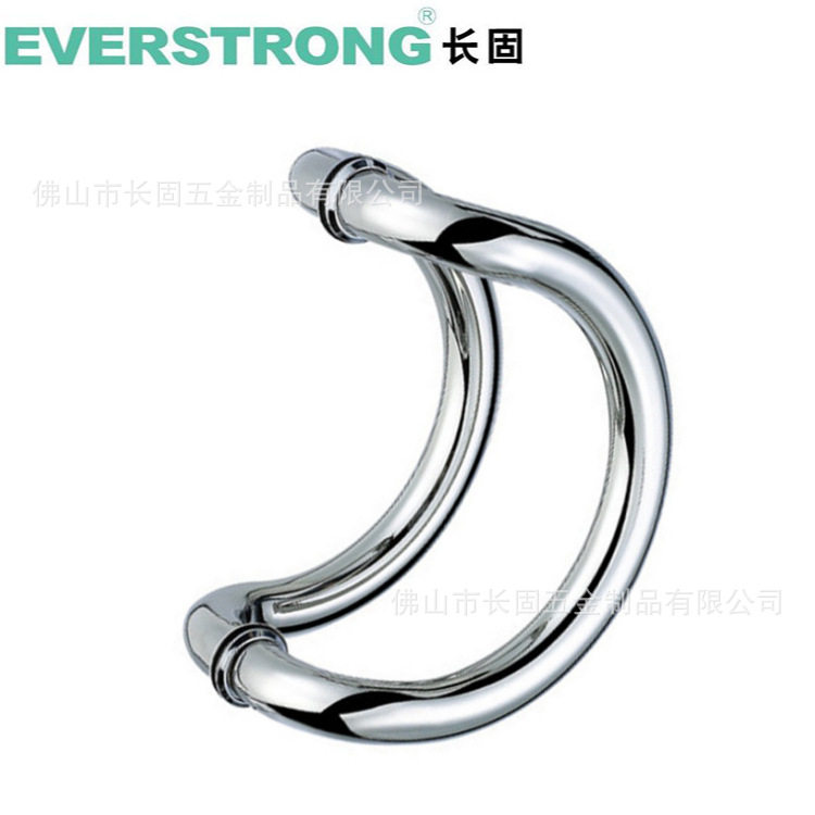 长固ST-J023玻璃门不锈钢弯管C型拉手 门把手 推拉玻璃门把手