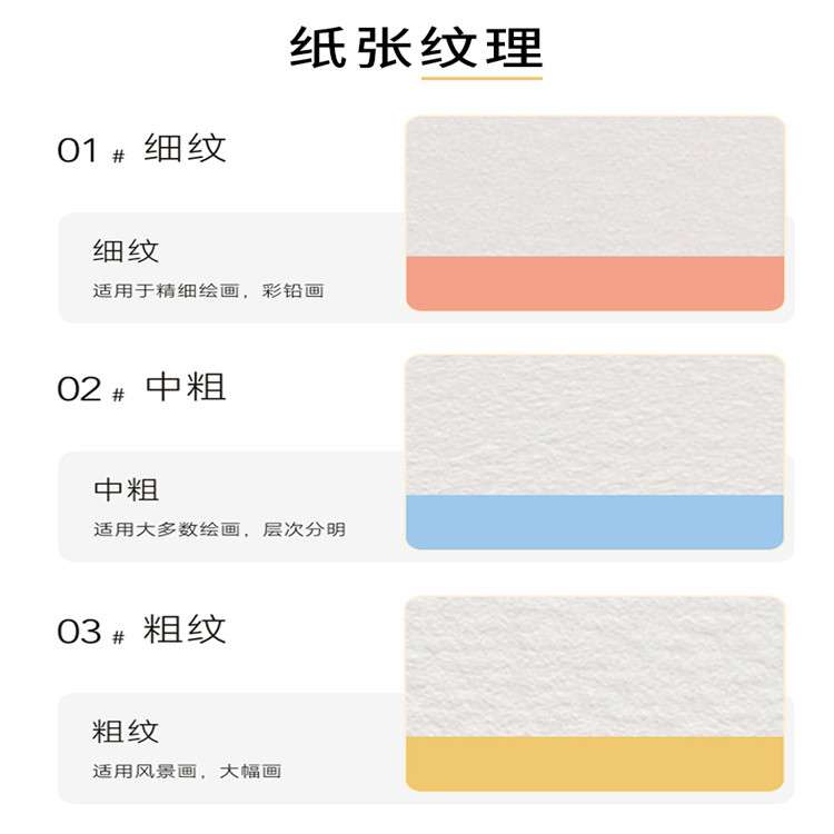 康颂新莫朗水彩纸全棉浆典藏作品专用画纸300g美术绘画细纹水彩纸