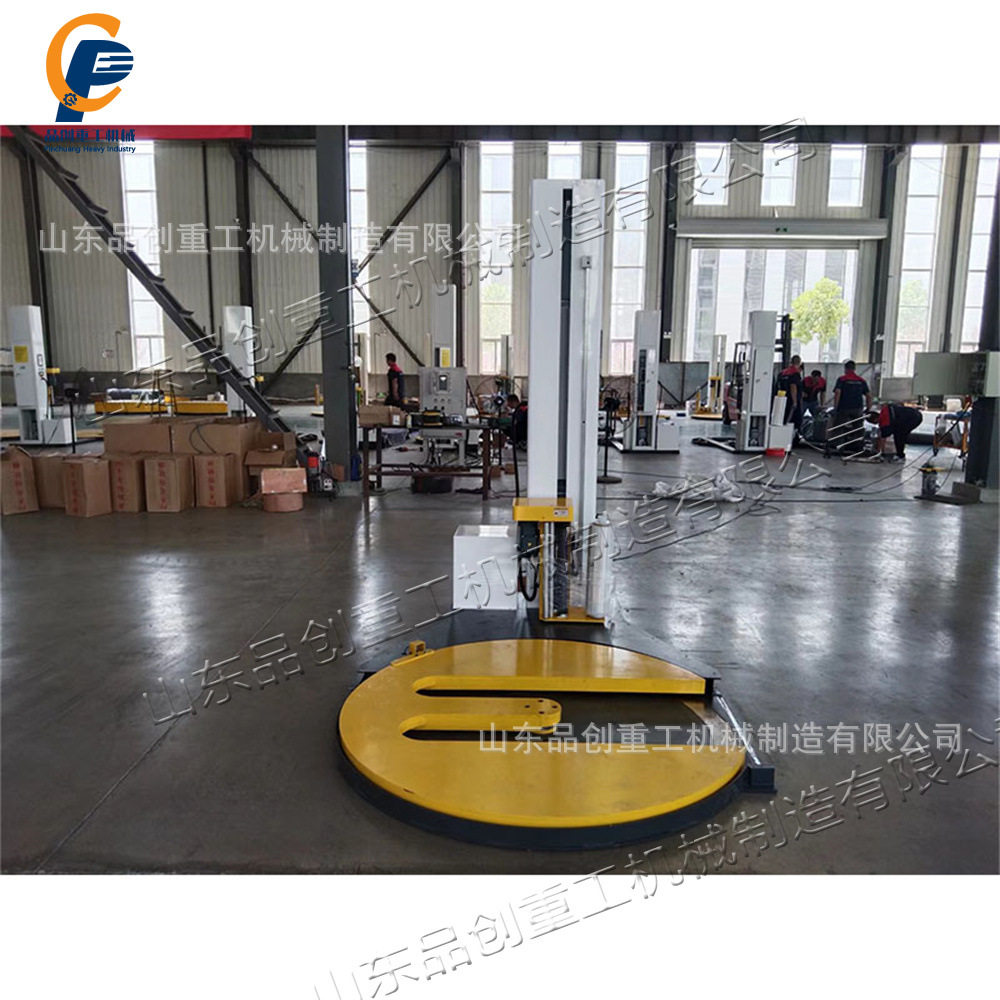 重型货物打包设备 码垛叉车堆高车缠绕机 M型自动预拉伸缠绕机器