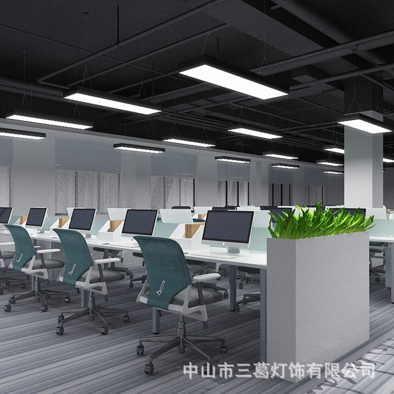 LED长条吊灯白光加亮办公室