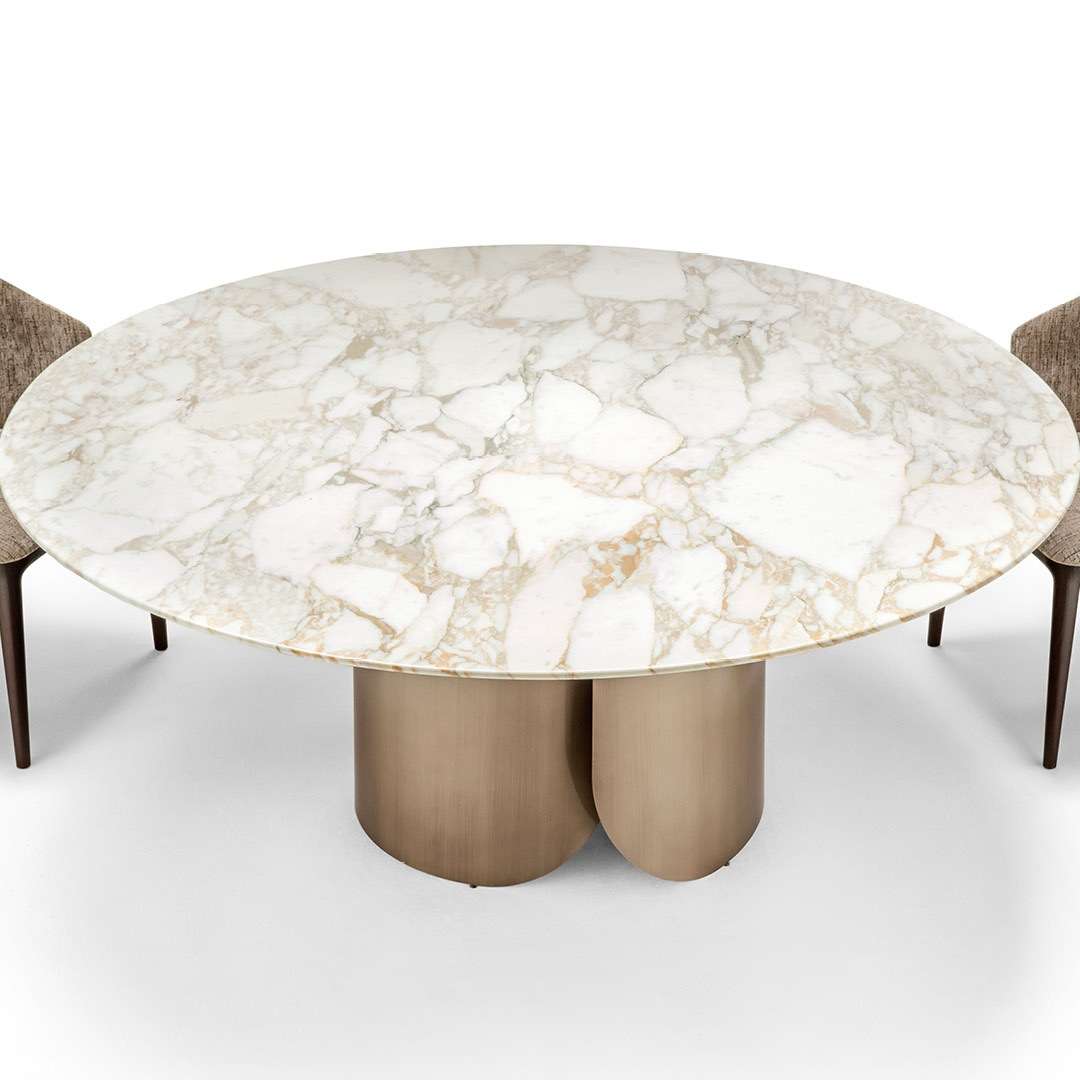 意式极简圆桌桌脚支架奢石不锈钢桌腿轻奢岩板台脚大理石餐桌底座