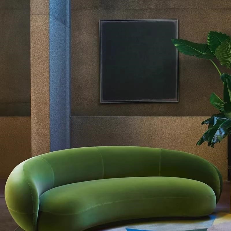 轻奢异形沙发简约现代科技布艺客厅设计师北欧单人三四位弧型组合