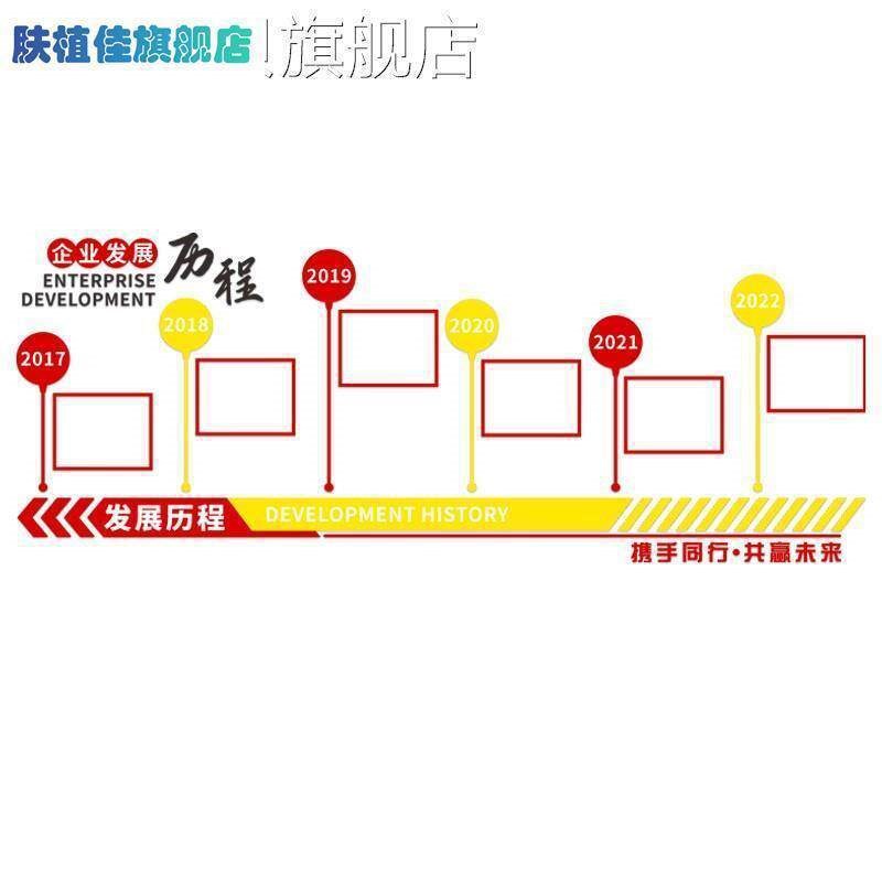 企业发展历程背景文化墙贴装饰3立体压克力公司时间轴展示照片墙