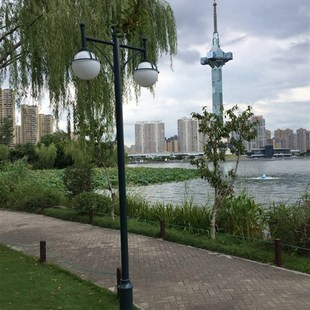 精选3米双头公园庭院灯高杆灯小区led路灯草坪户外灯小区道路灯景