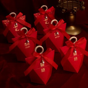 2025新款喜糖盒结婚糖果礼盒婚礼专用高级感喜糖袋子包装盒子空盒