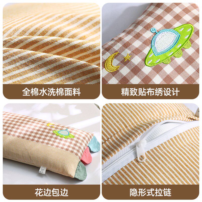 全棉荞麦壳枕头儿童学生午睡专用幼儿园宝宝枕芯护颈椎助睡眠家用