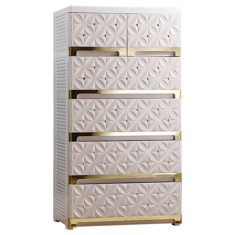 50/60cm宽加厚抽屉式收纳柜子塑料胶储物柜欧式衣柜整理柜五斗柜