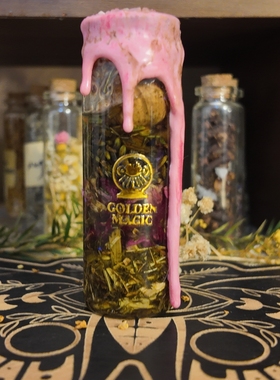 ［显化帮手］手作祈愿草药瓶草药浸泡油新月满月火漆瓶摆件已处理