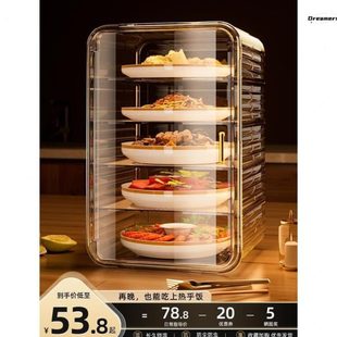 饭菜防尘遮尘透明神器厂热菜罩保温家用剩冬天菜架子多层餐桌罩家