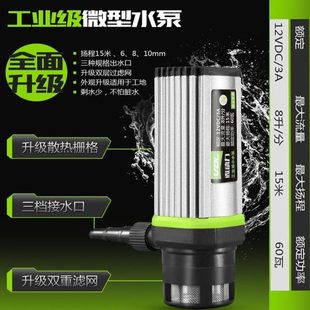 德国进口型小水泵V力抽水220微型家用12v吸水钻潜水微动全自动自