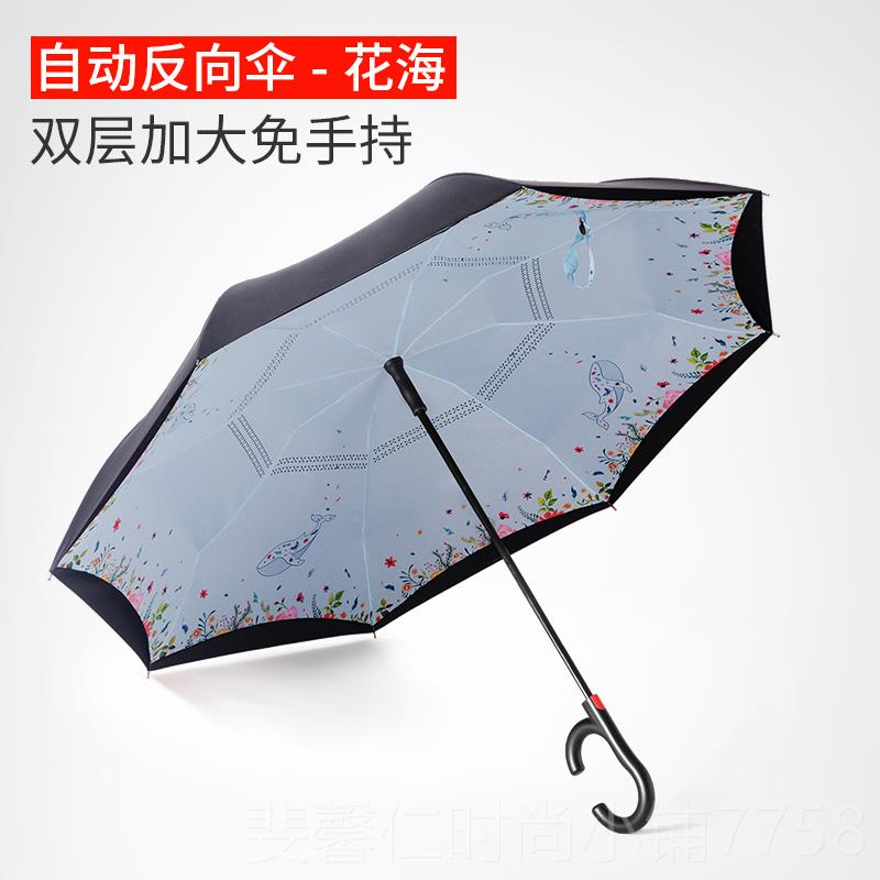 新品奈洛雨伞向伞号长大柄双层反超大自动汽车车用双人全晴雨两用
