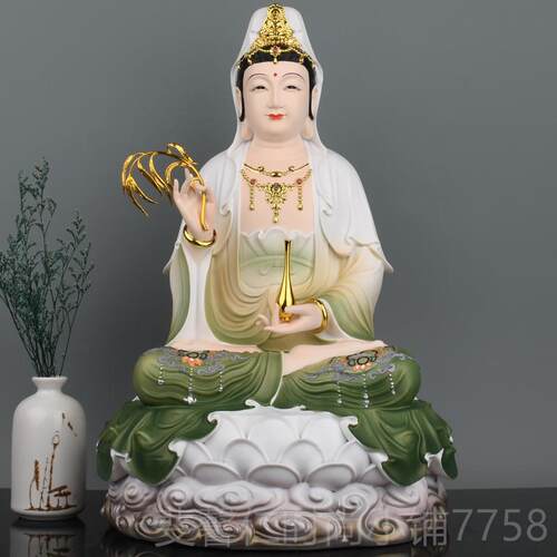 新品观音海菩萨佛像观世音菩萨神像新款德高瓷南观音用像化家供奉