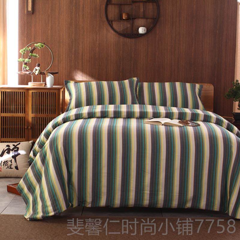 新品老粗四件套全棉布纯棉套1.5m18.米床上学生宿舍床单被套1.2三
