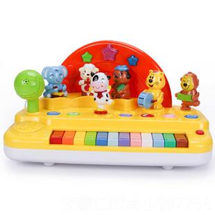 新品多功能电子琴具6音乐早教益智学 话筒麦初克风儿童钢琴乐玩器