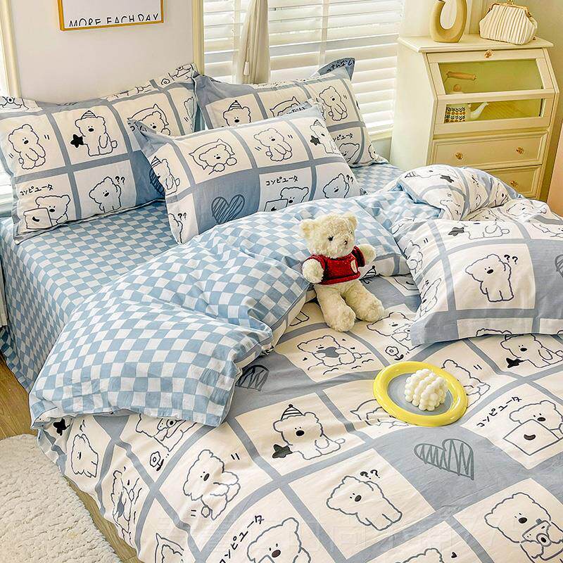 新品100全棉棉四套纯被套1.8x2米被罩18x200cm双人2件.0x2.3床0上