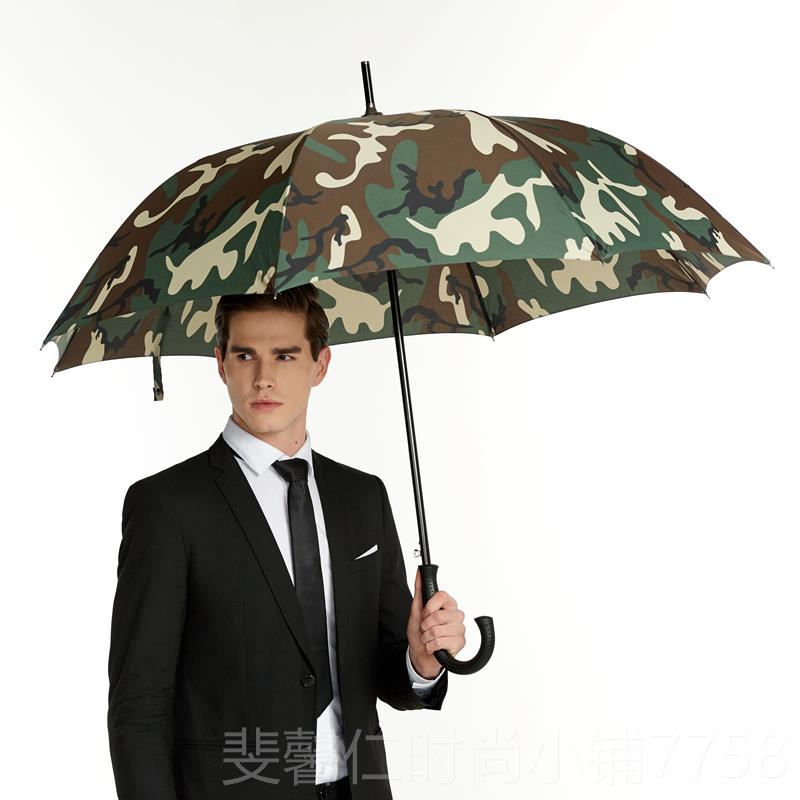新品美度迷彩雨伞晴务长伞柄加大防风雨伞男女双人伞直杆自动两用图片