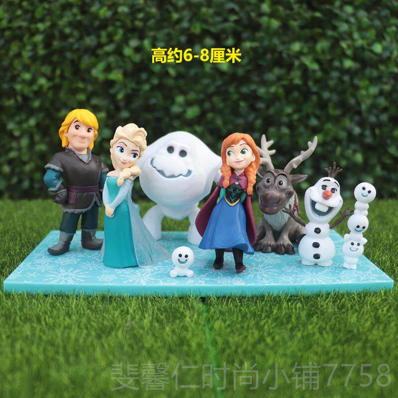 新品雪奇缘艾莎爱莎安儿娜公主雪宝人偶手办玩冰具礼模型场景摆件