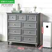 屉柜储物 收纳柜客厅价柜卧室七斗橱地中海风格 新品 五特斗实木美式