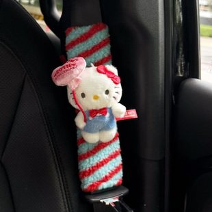 饰配饰汽车内饰hello公仔玩偶女生kitty护肩 安全带护肩套车载装