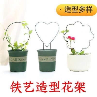 攀龙支撑杆室内花架爱植物甲藤支架铁线莲铁艺爬藤山乌龟心形小子