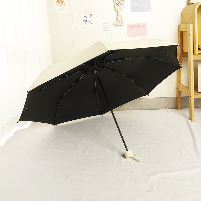 黑胶折叠自动晴雨伞便携结实太阳伞女款遮阳防紫外线两用伞