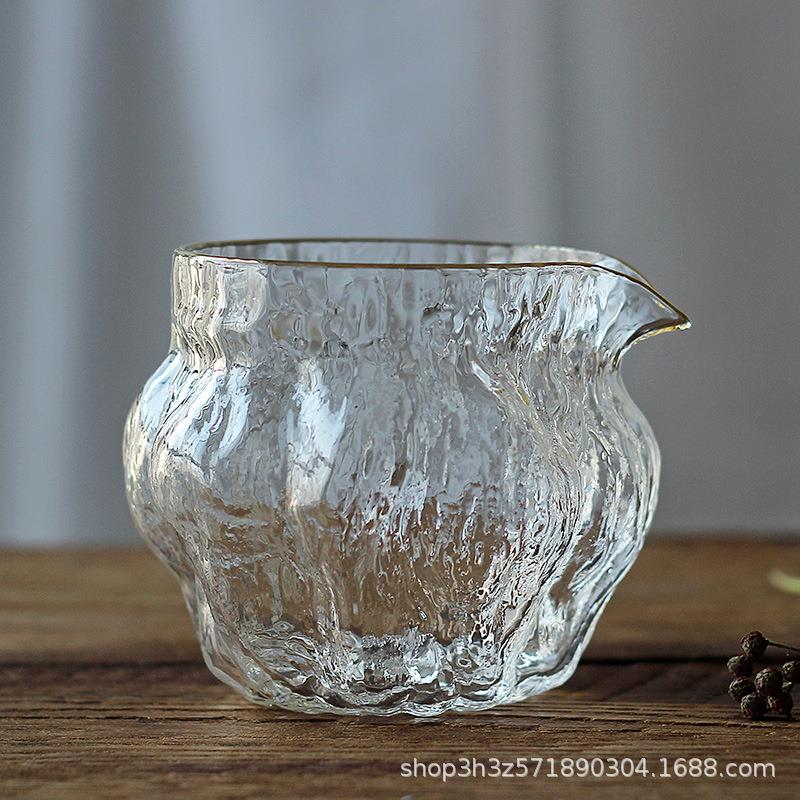 加厚核桃公杯描金公道杯大号分茶器倒茶杯匀杯锤纹茶海茶道茶具