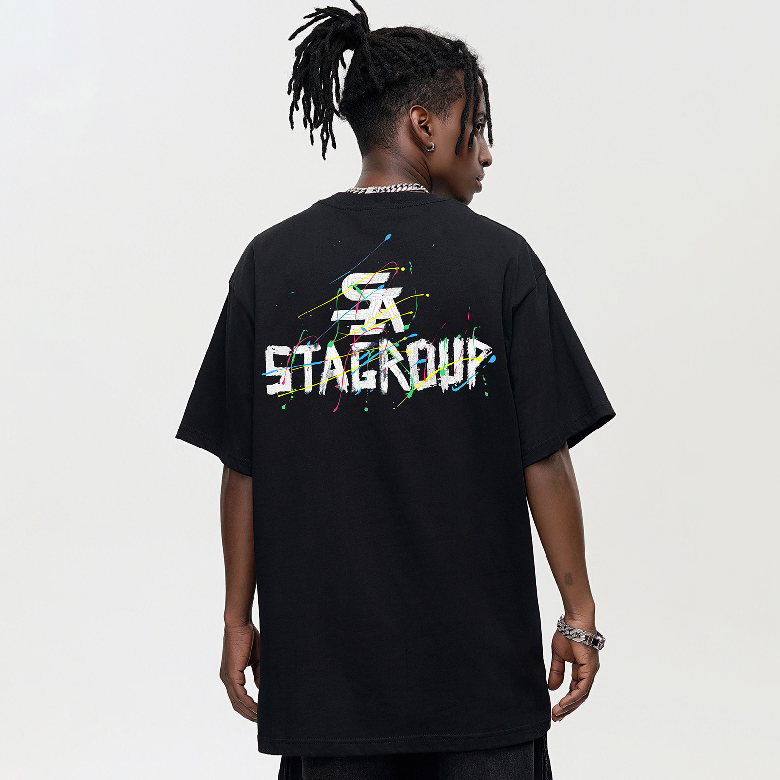 STA美式潮牌字母印花纯棉短袖T恤