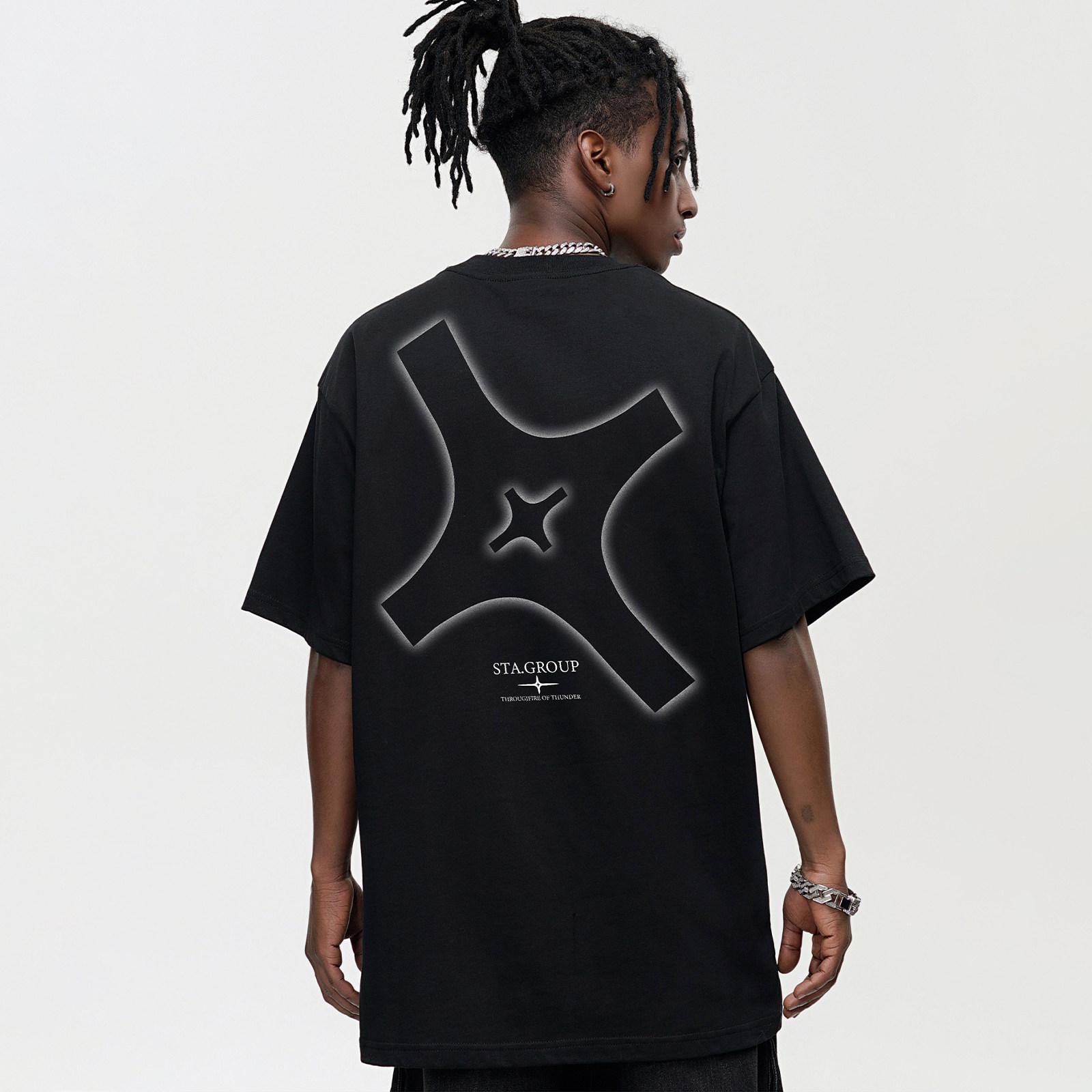 STA美式潮牌字母印花纯棉短袖T恤