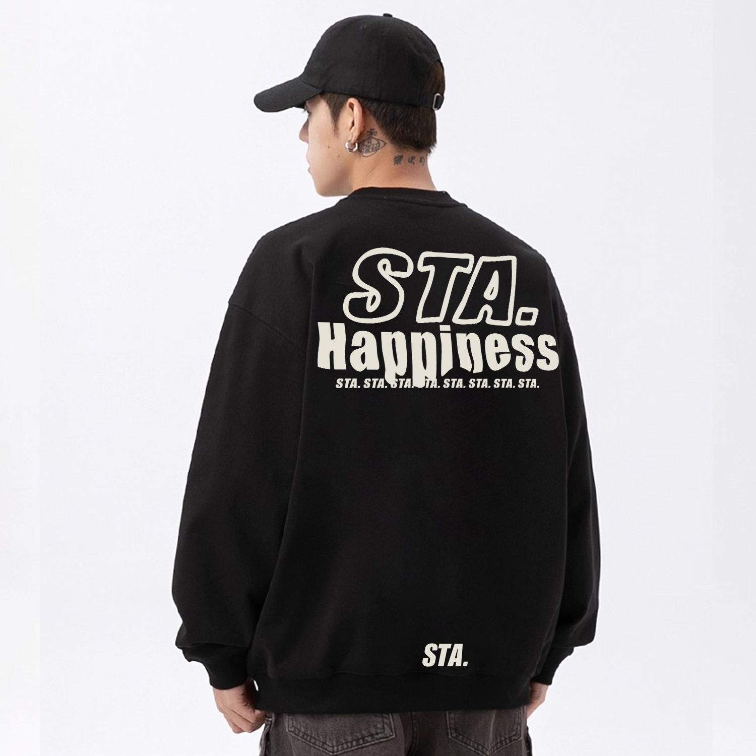 STA基础款圆领卫衣情侣款