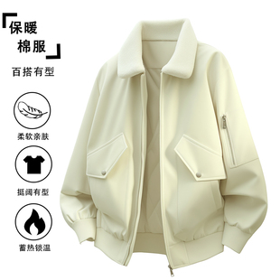 夹克 棉衣外套百搭潮牌保暖高街美式 STA冬季 翻领棉服男加厚工装