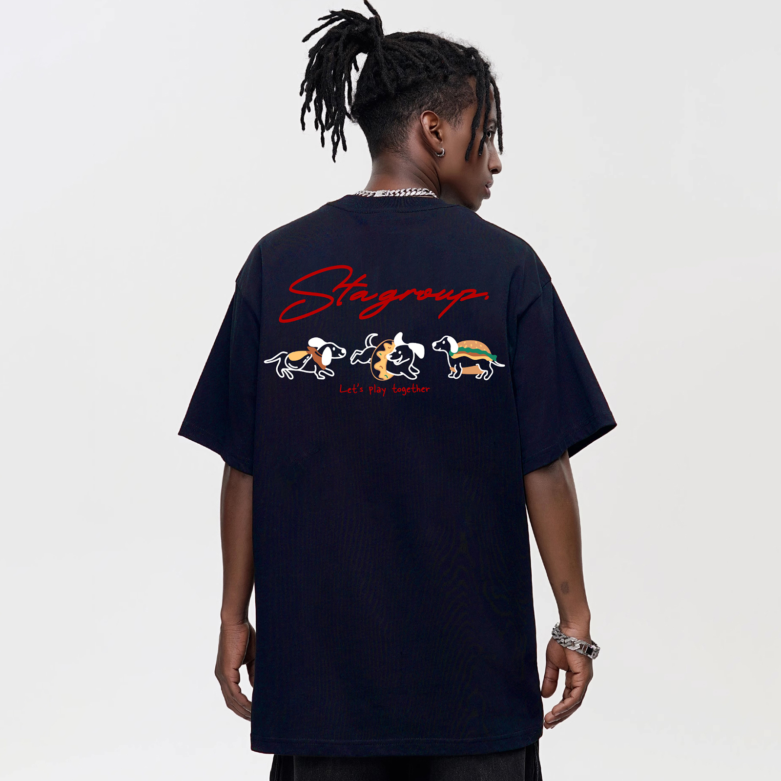 STA美式复古卡通印花短袖T恤