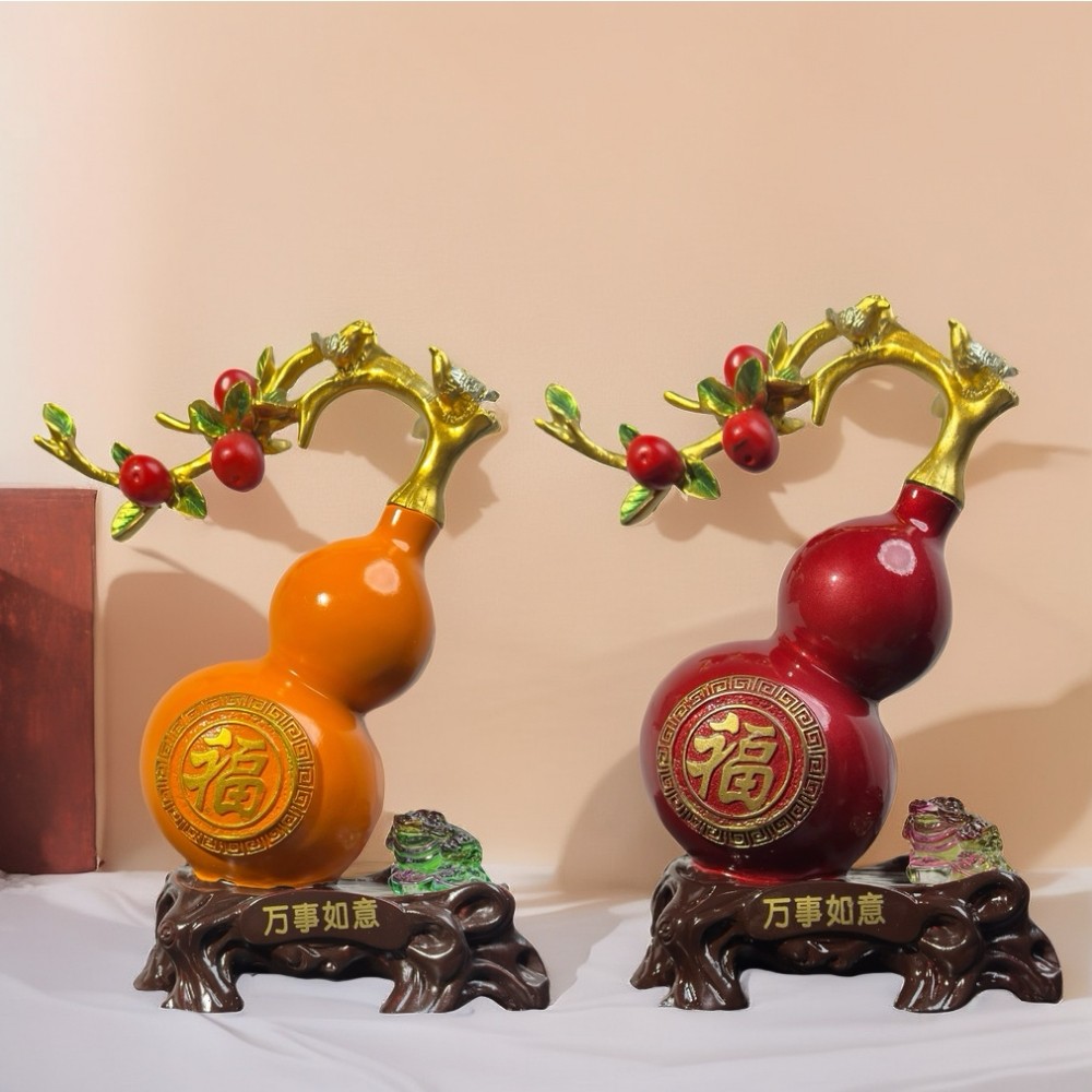 新中式乔迁新居之喜搬家礼物柿柿如意柿子葫芦客厅电视柜装饰摆件,家居饰品,桌面摆件,淘宝优惠券,粉丝福利购,淘宝优惠卷
