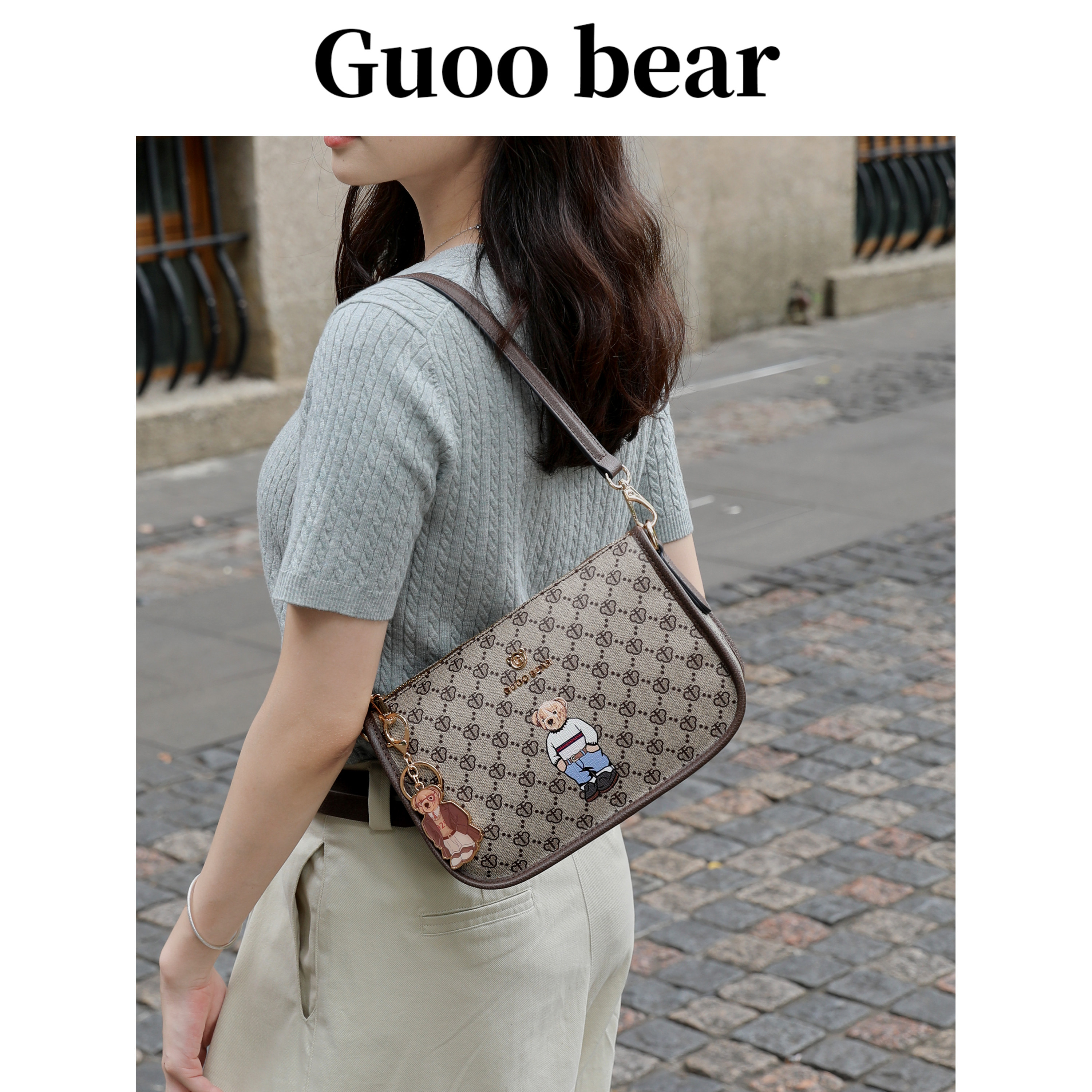 GUOOBEAR古家小熊休闲腋下包图片