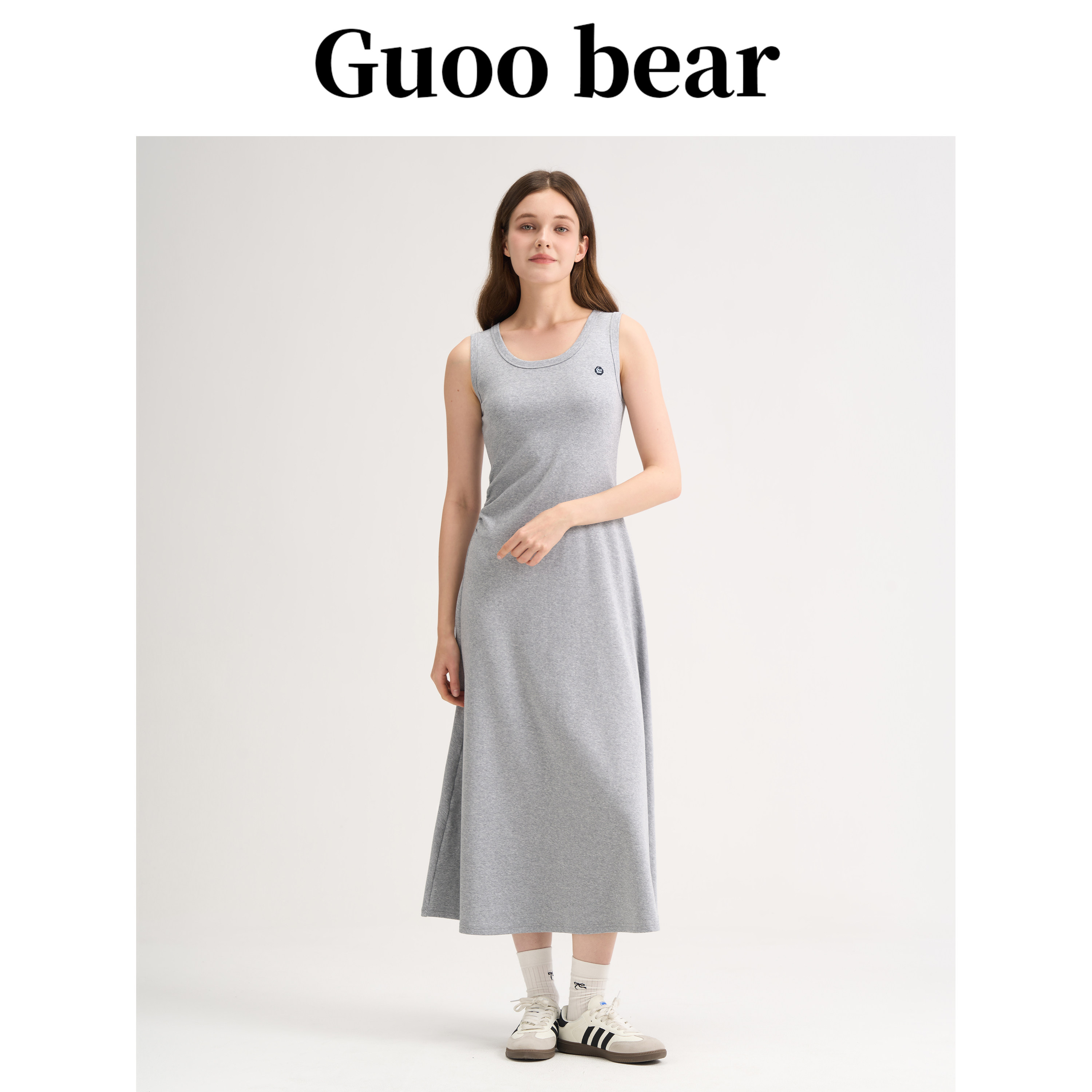 GUOOBEAR古家小熊女装2026夏季新款无袖背心连衣裙收腰显瘦连衣裙,女装/女士精品,连衣裙,淘宝优惠券,粉丝福利购,淘宝优惠卷