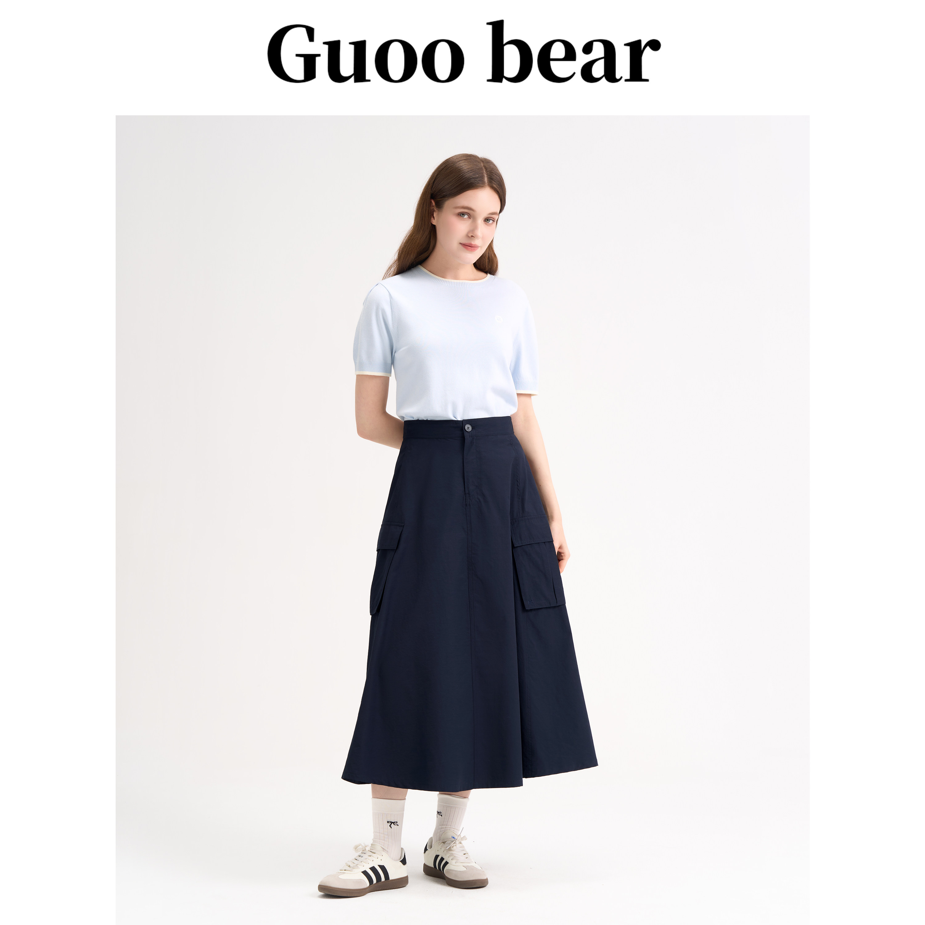 Guoobear古家小熊女装2026春季新款时髦工装半身裙气质百搭A字裙,女装/女士精品,半身裙,淘宝优惠券,粉丝福利购,淘宝优惠卷