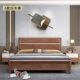 金丝檀木实木床1.8米现代简约1.5米双人主卧大床多功能高箱储物床