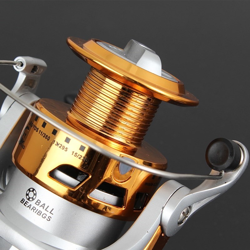 仿车鱼轮路亚纺车轮海杆远o投5000/6000/7000型渔轮海钓防放坊车