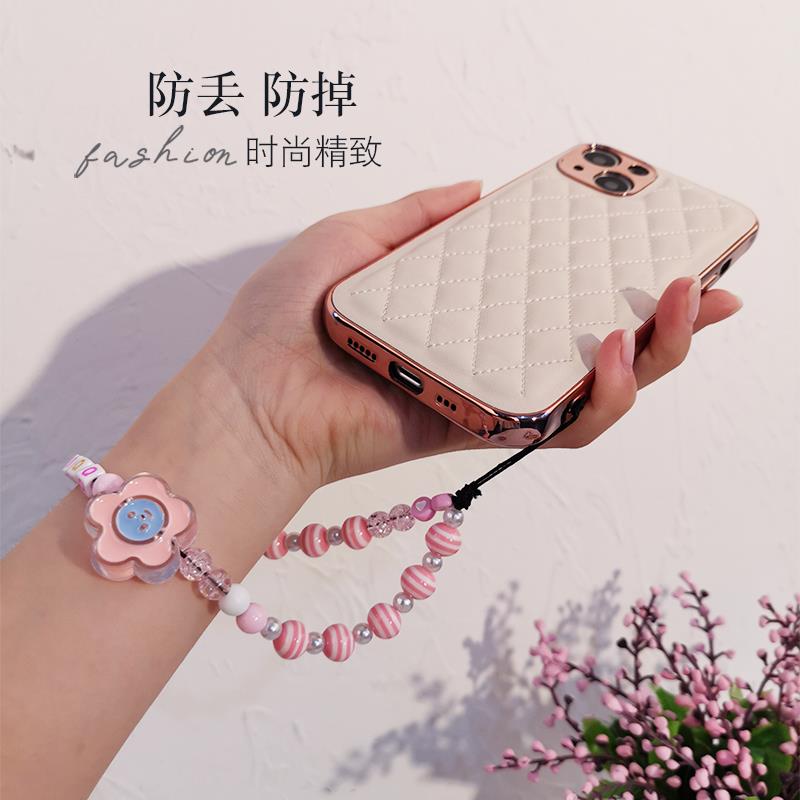 手机挂绳短款手腕链子水晶珠子串珠挂件手工结实耐用防丢挂饰吊绳
