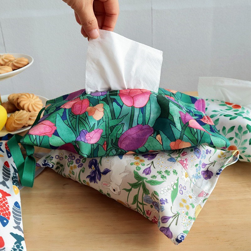 ins布艺环保纸巾m盒客厅抽纸盒家用车载用创意餐桌纸抽防水收纳袋