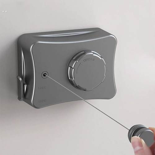 室内无打孔浴室可伸缩阳台钢丝绳架，用于家庭悬挂