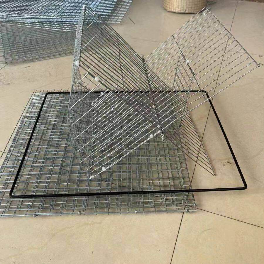 新款加密天落笼鸽子笼捕鸽信鸽用品祇进不出鸽子笼跳笼拼装撞门笼